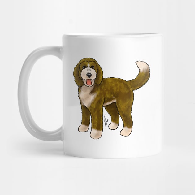 Dog - Bernadoodle - Cream and Brown by Jen's Dogs Custom Gifts and Designs